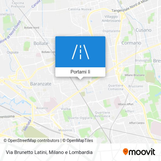 Mappa Via Brunetto Latini