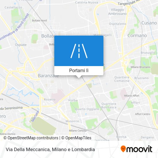 Mappa Via Della Meccanica