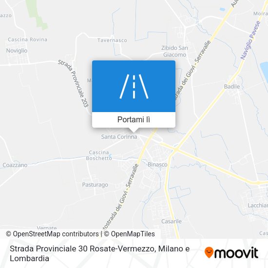 Mappa Strada Provinciale 30 Rosate-Vermezzo