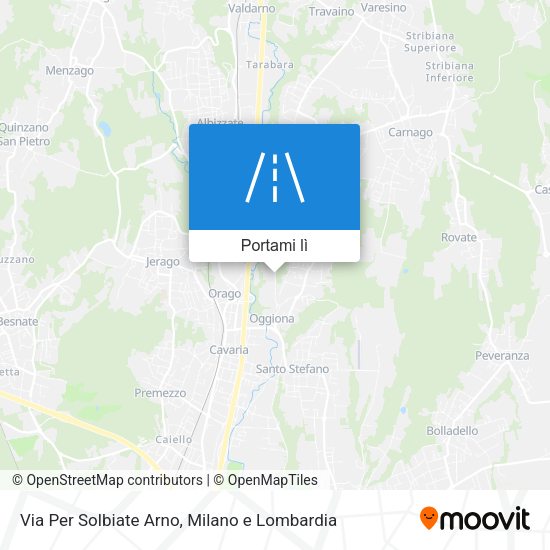 Mappa Via Per Solbiate Arno