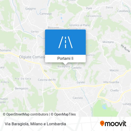 Mappa Via Baragiola