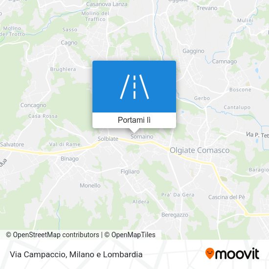 Mappa Via Campaccio