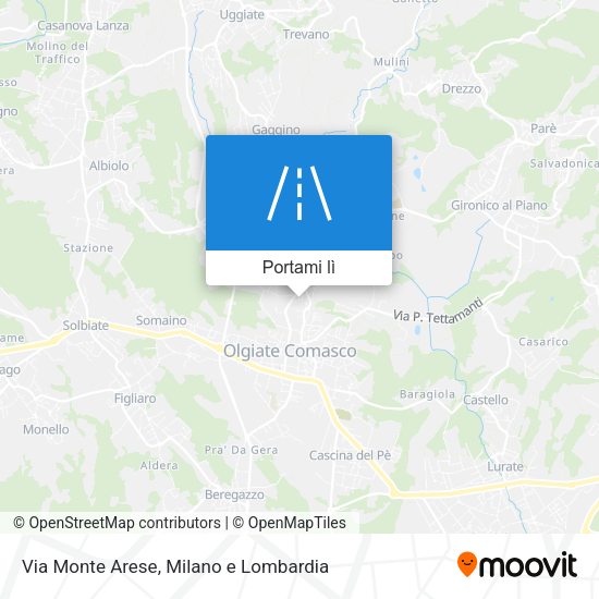 Mappa Via Monte Arese