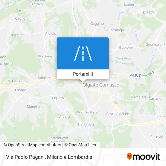 Mappa Via Paolo Pagani