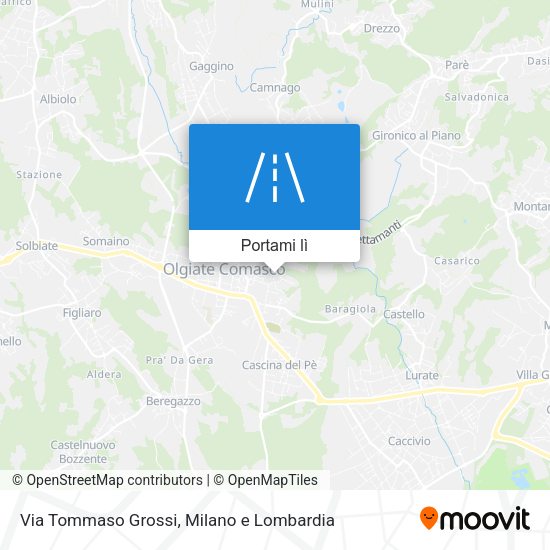 Mappa Via Tommaso Grossi
