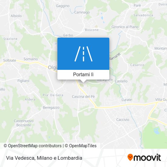 Mappa Via Vedesca