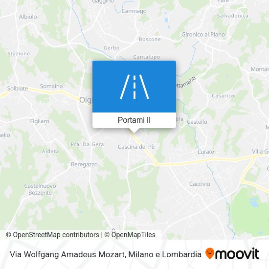 Mappa Via Wolfgang Amadeus Mozart
