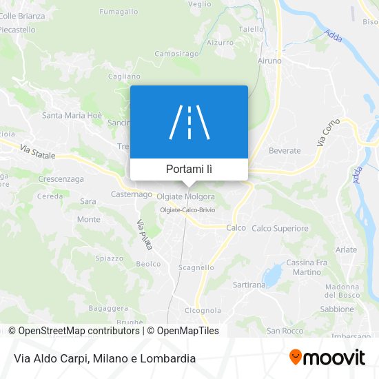 Mappa Via Aldo Carpi