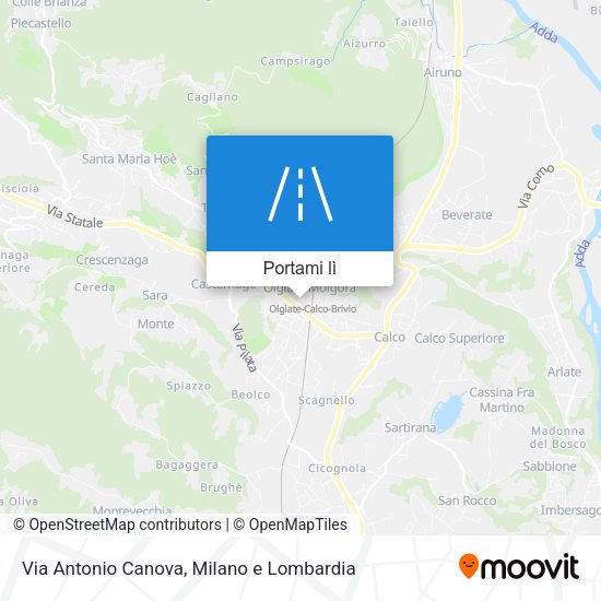 Mappa Via Antonio Canova