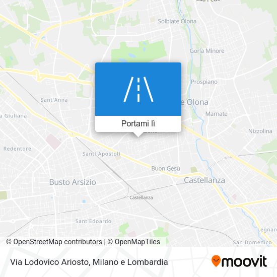 Mappa Via Lodovico Ariosto