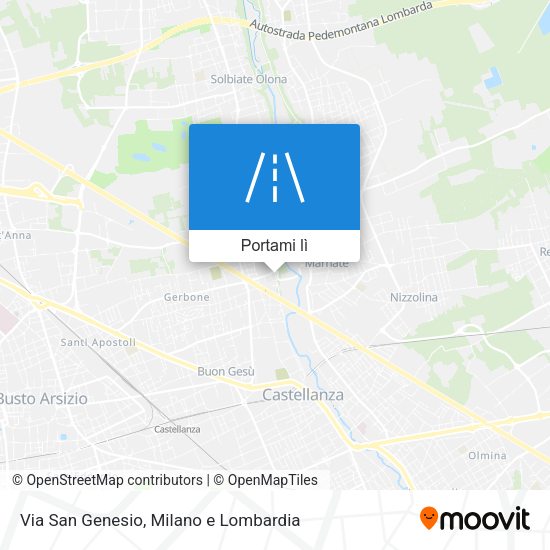 Mappa Via San Genesio