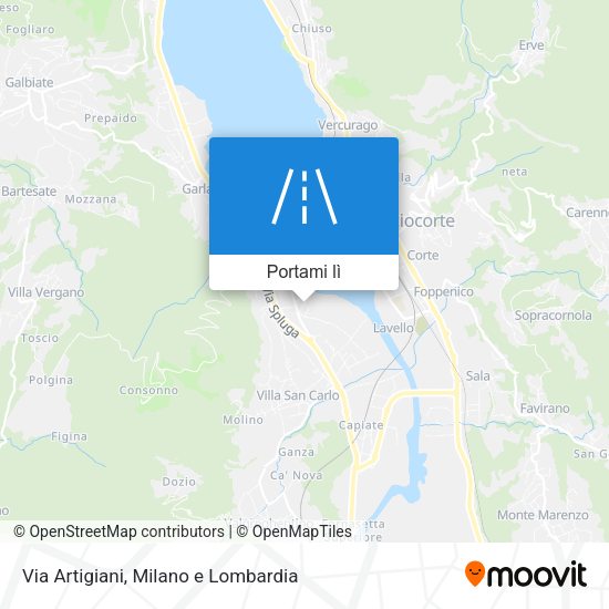 Mappa Via Artigiani