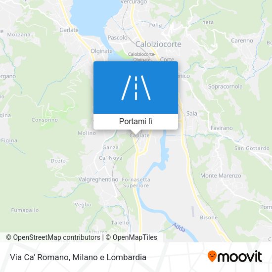 Mappa Via Ca' Romano