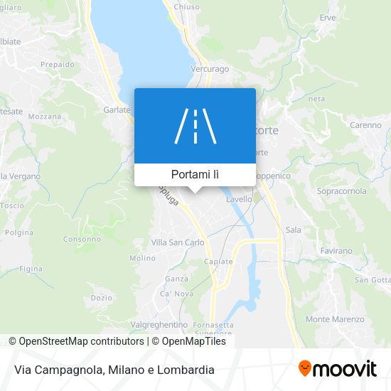 Mappa Via Campagnola