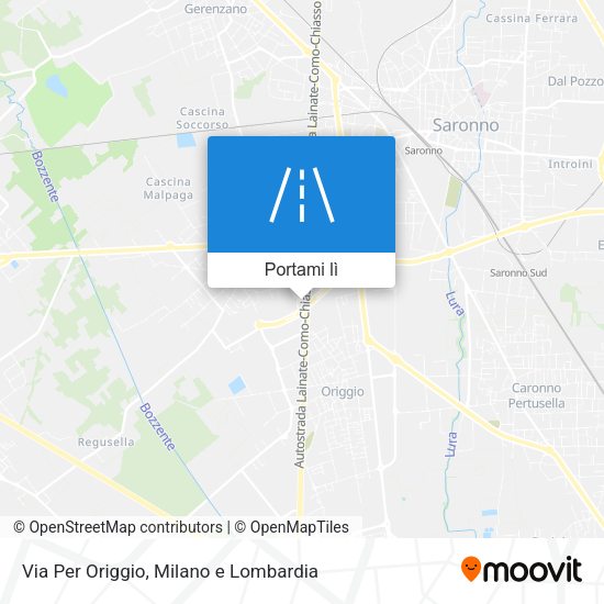 Mappa Via Per Origgio
