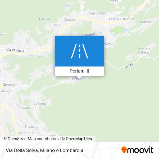 Mappa Via Della Selva