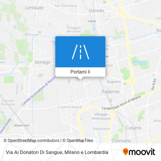 Mappa Via Ai Donatori Di Sangue