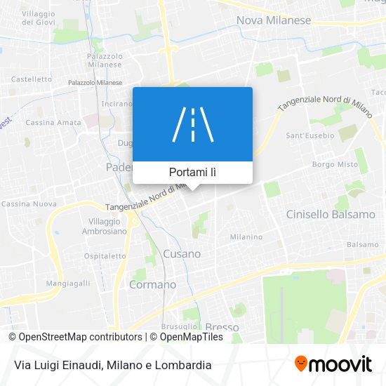 Mappa Via Luigi Einaudi