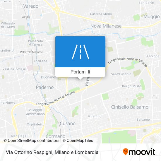 Mappa Via Ottorino Respighi