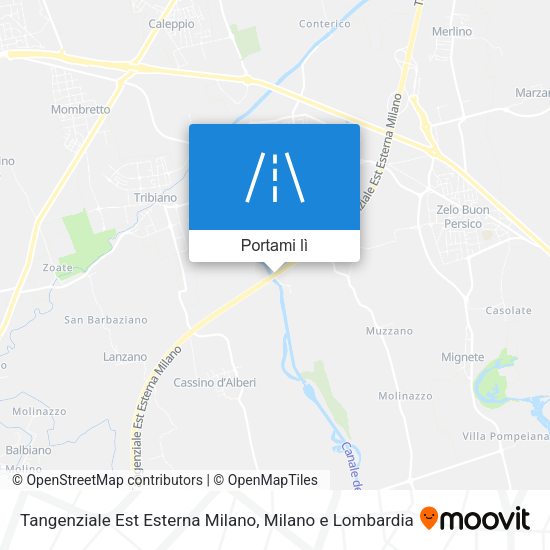 Mappa Tangenziale Est Esterna Milano