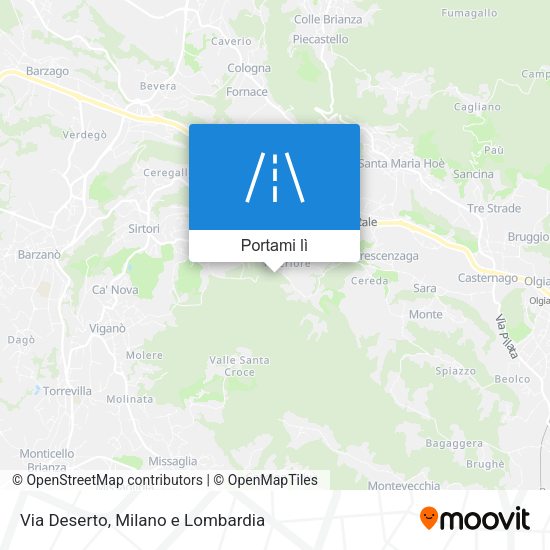 Mappa Via Deserto