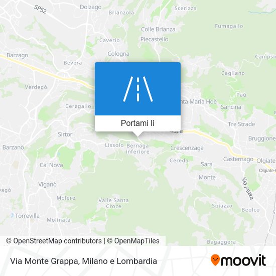 Mappa Via Monte Grappa