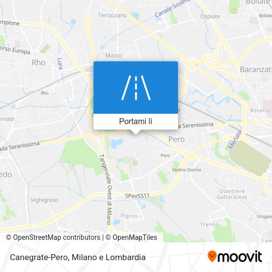 Mappa Canegrate-Pero
