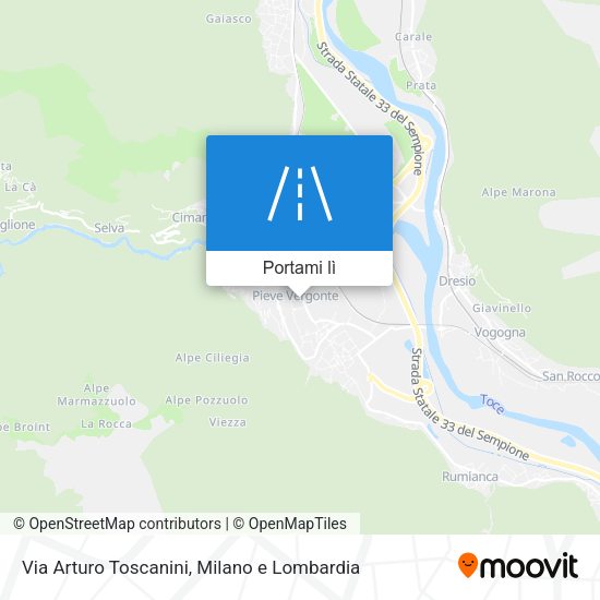 Mappa Via Arturo Toscanini