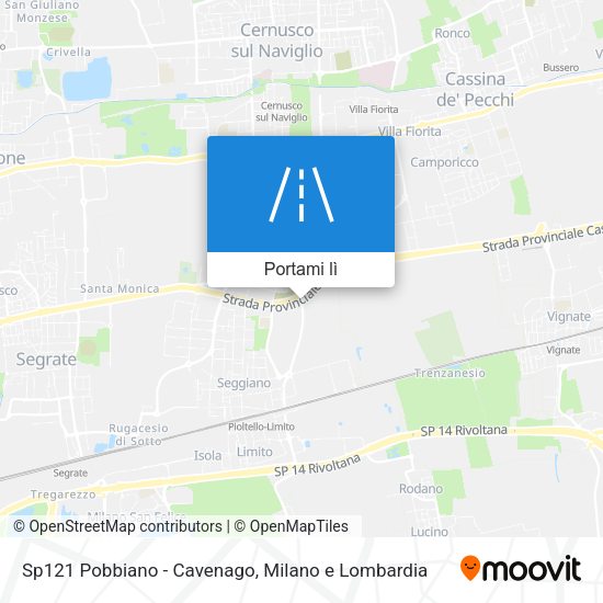 Mappa Sp121 Pobbiano - Cavenago