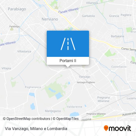 Mappa Via Vanzago