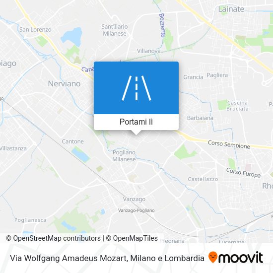 Mappa Via Wolfgang Amadeus Mozart