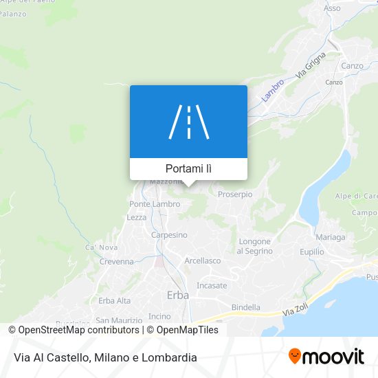 Mappa Via Al Castello
