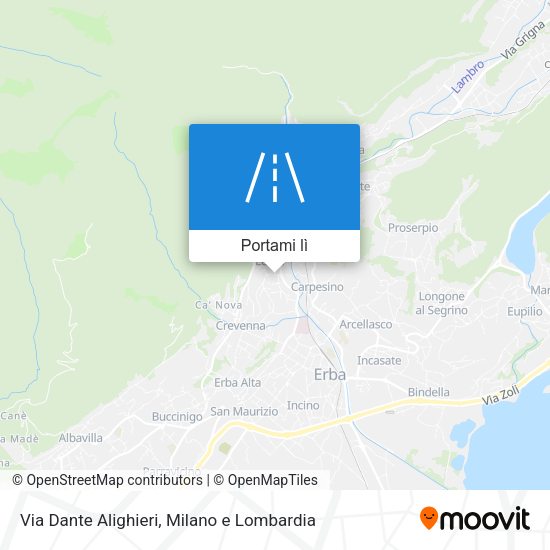 Mappa Via Dante Alighieri