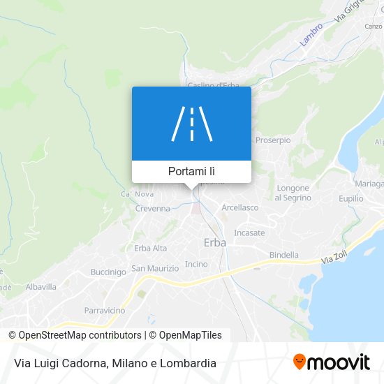 Mappa Via Luigi Cadorna