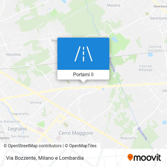 Mappa Via Bozzente