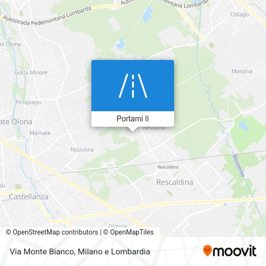 Mappa Via Monte Bianco