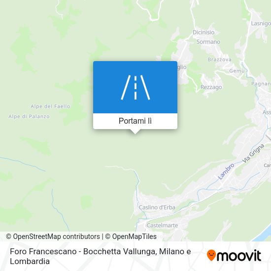 Mappa Foro Francescano - Bocchetta Vallunga