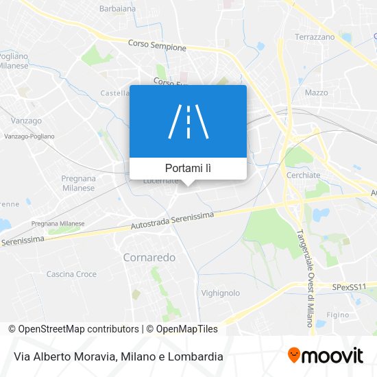 Mappa Via Alberto Moravia