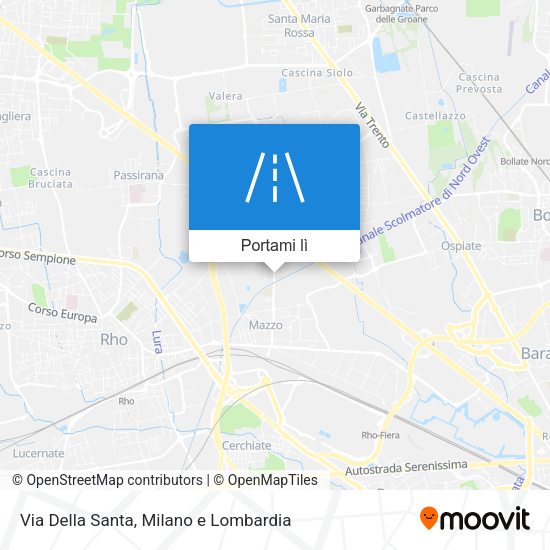 Mappa Via Della Santa