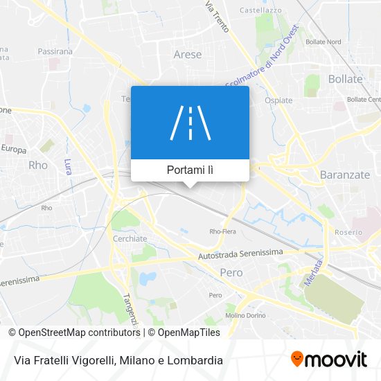 Mappa Via Fratelli Vigorelli