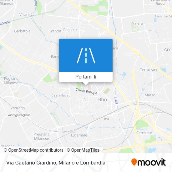 Mappa Via Gaetano Giardino
