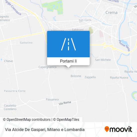 Mappa Via Alcide De Gaspari