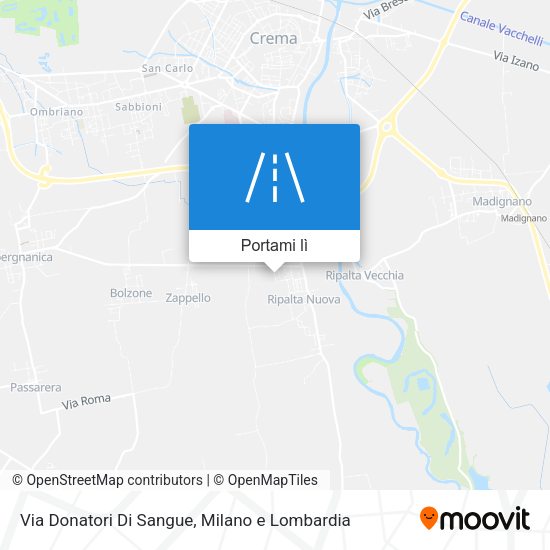 Mappa Via Donatori Di Sangue