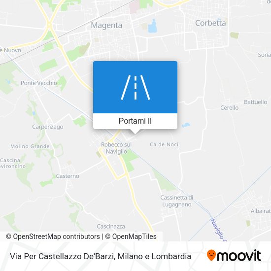 Mappa Via Per Castellazzo De'Barzi