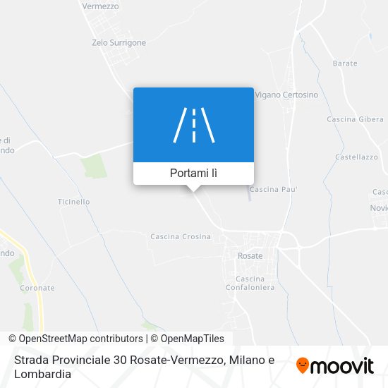 Mappa Strada Provinciale 30 Rosate-Vermezzo