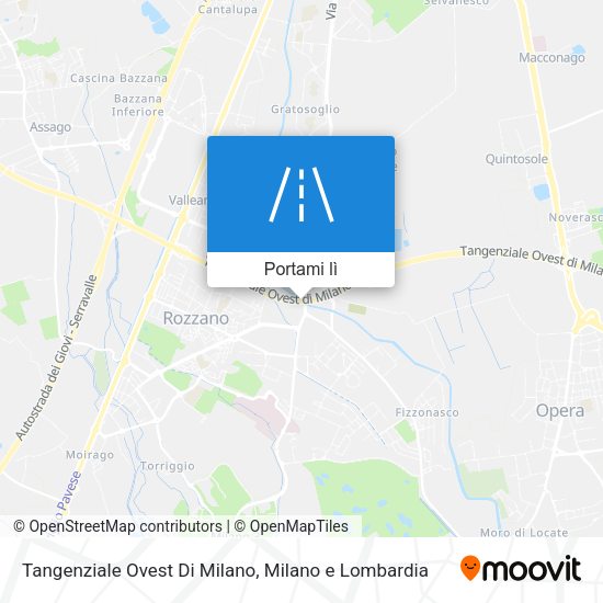 Mappa Tangenziale Ovest Di Milano