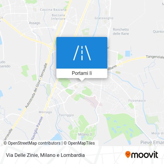 Mappa Via Delle Zinie