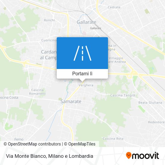Mappa Via Monte Bianco