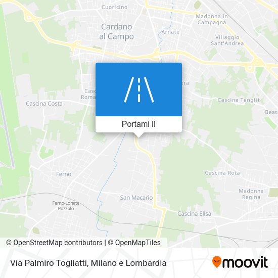 Mappa Via Palmiro Togliatti