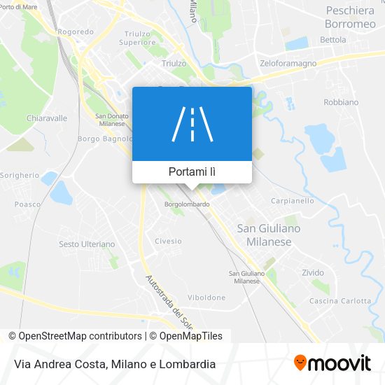 Mappa Via Andrea Costa